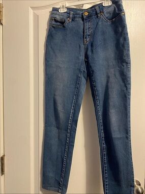 Classic Mid-Blue Straight Leg Jeans
